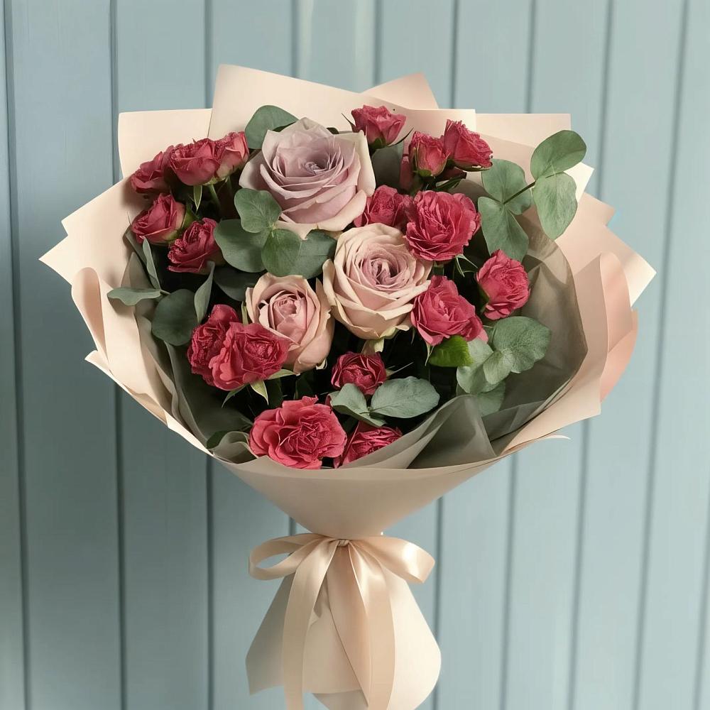 Букет цветов из: Гвоздики и Розы в Нефедьево