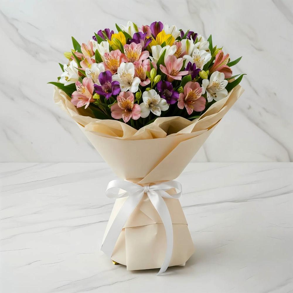 Букет цветов из: Альстромерии в Нефедьево