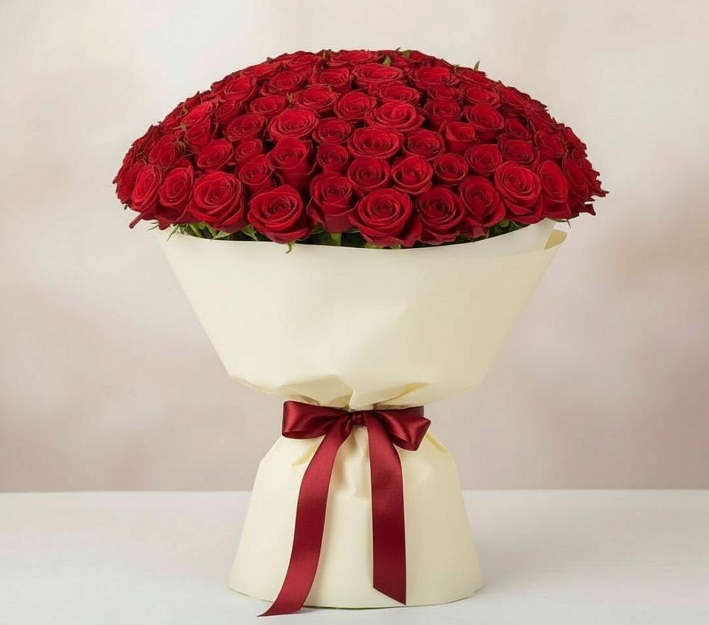 Букет 101 Красная роза Милано в Нефедьево