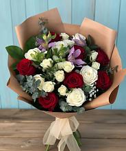 Букет цветов из:  Розы и Альстромерии в Нефедьево