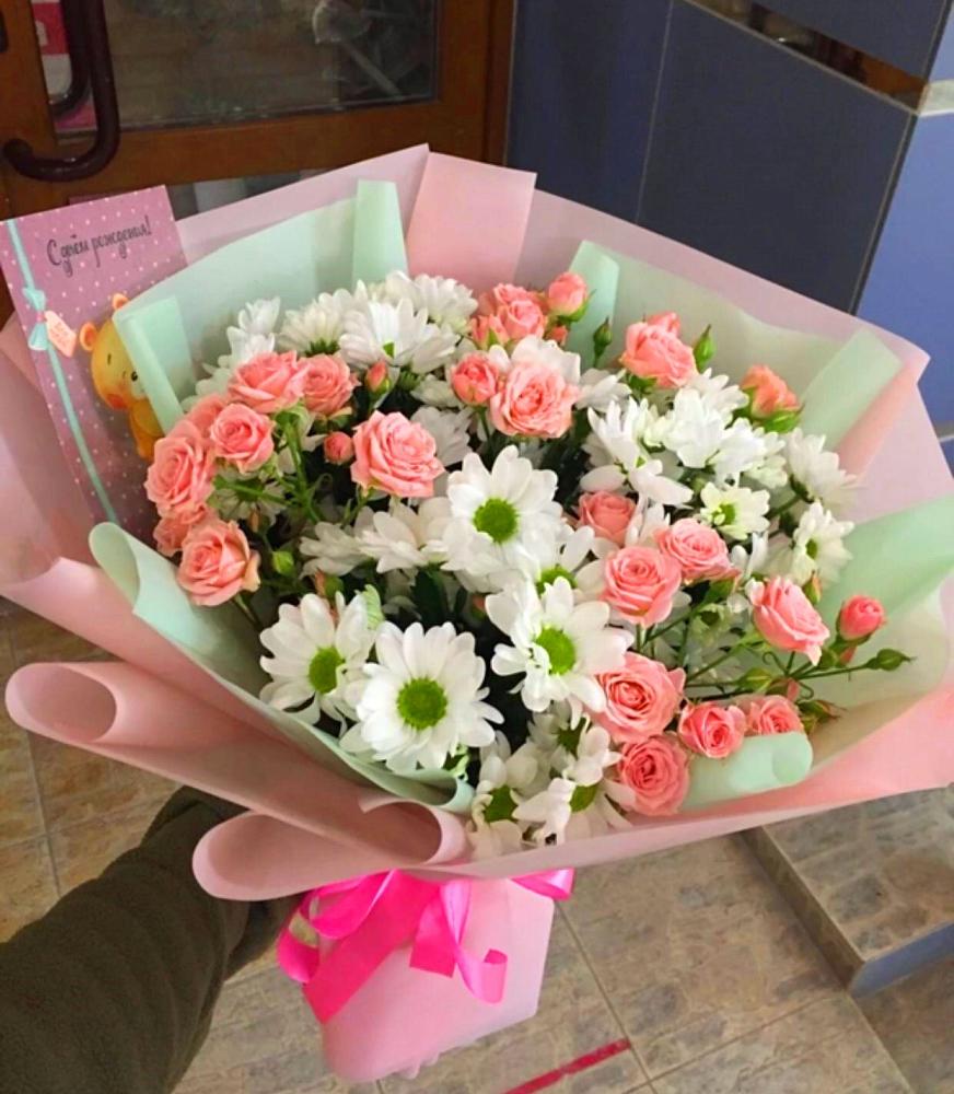 Букет цветов из: Розы и Хризантемы в Нефедьево