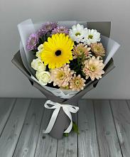 Букет цветов из:  Розы, Герберы и Хризантемы #REPLACE_PRED# Нефедьево