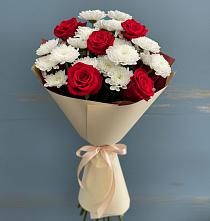 Букет цветов из:  Розы и Хризантемы в Нефедьево