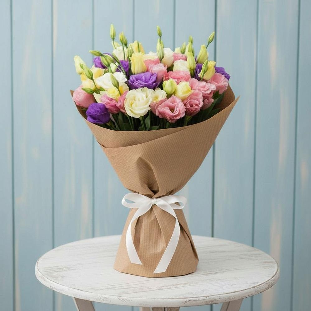 Букет цветов из: Лизиантусы в Нефедьево