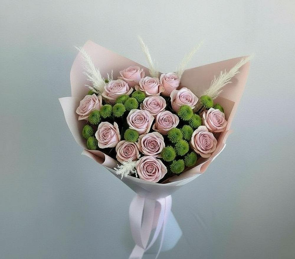 Букет цветов из: Розы и Хризантемы в Нефедьево