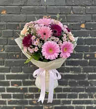 Букет цветов из:  Герберы и Хризантемы в Нефедьево