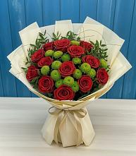 Букет цветов из:  Розы и Хризантемы в Нефедьево