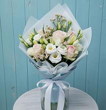 Букет цветов из:  Розы и Лизиантусы в Нефедьево