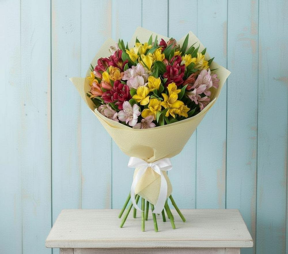 Букет цветов из: Альстромерии в Нефедьево
