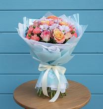 Букет цветов из:  Хризантемы и Розы в Нефедьево