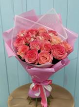 Букет 15 Розовых роз Равель в Нефедьево
